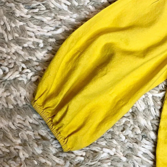 Loft Linen Blend (Linen/Viscose) Blouse with Cute Puff Sleeves, Size M - Picture 7 of 10